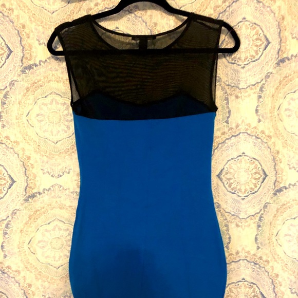 Blue Dress with Black Mesh - Forever 21 - Picture 2 of 7